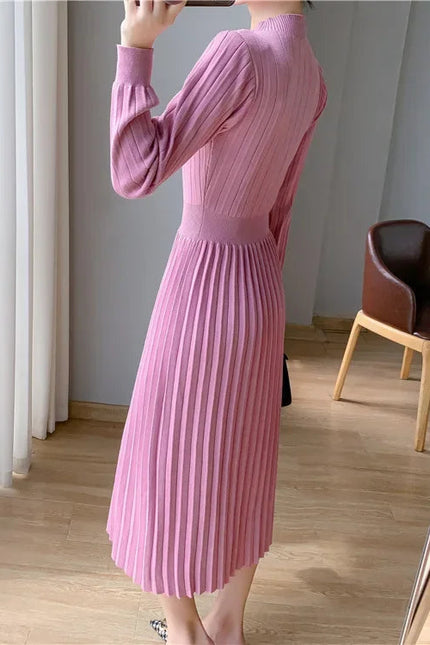 Robe pull plissée - Robe Addict