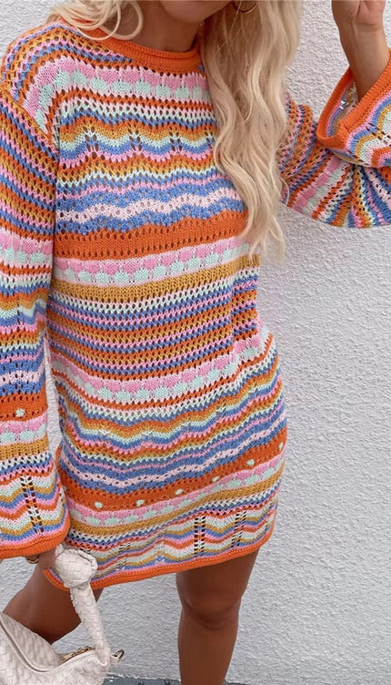 Robe pull multicolore - Robe Addict