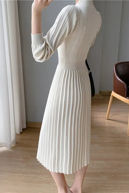 Robe pull plissée - Robe Addict