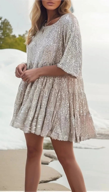 Robe babydoll paillette - Robe Addict