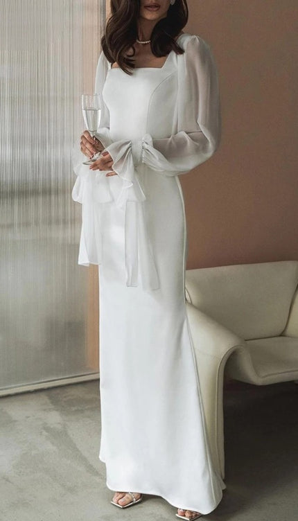 Robe blanche bouffante - Robe Addict