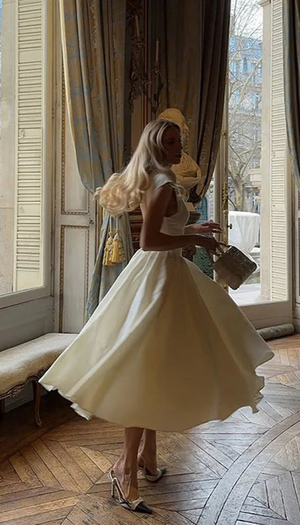 Robe blanche modeste - Robe Addict
