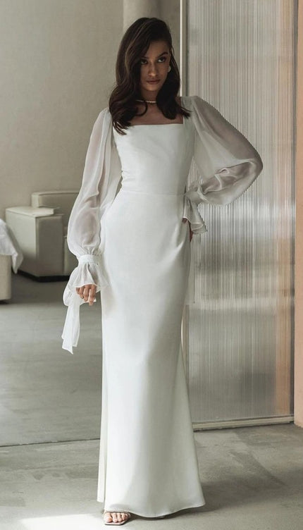 Robe blanche bouffante - Robe Addict