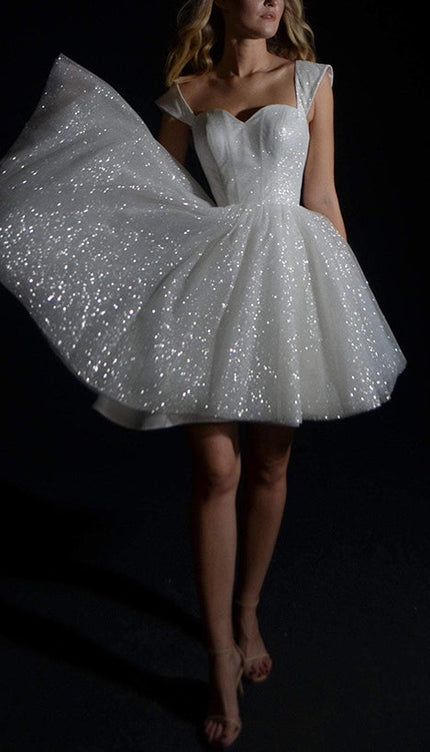 Robe blanche cocktail mariage - Robe Addict