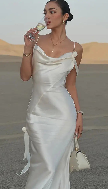 Robe blanche soie - Robe Addict