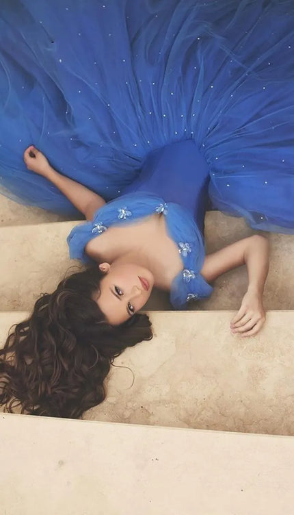 Robe de princesse bleue - Robe Addict