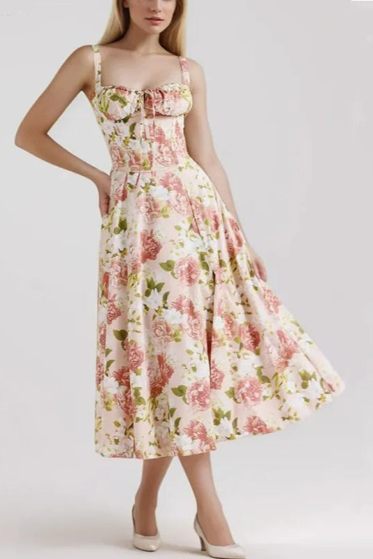 Robe bustier fleur - Robe Addict