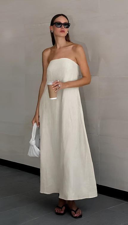 Robe bustier lin - Robe Addict
