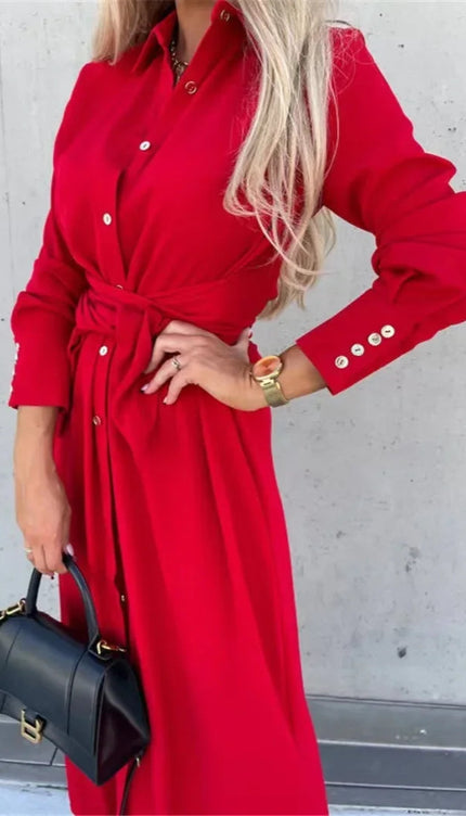 Robe chemise ceinturée - Robe Addict