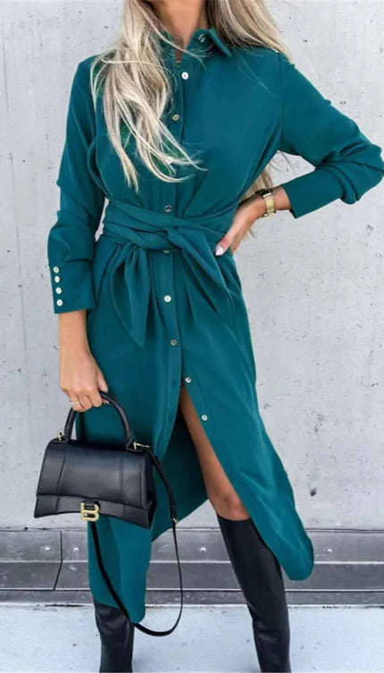 Robe chemise ceinturée - Robe Addict