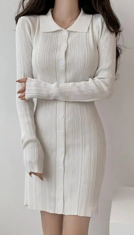 Robe courte boutonnée - Robe Addict