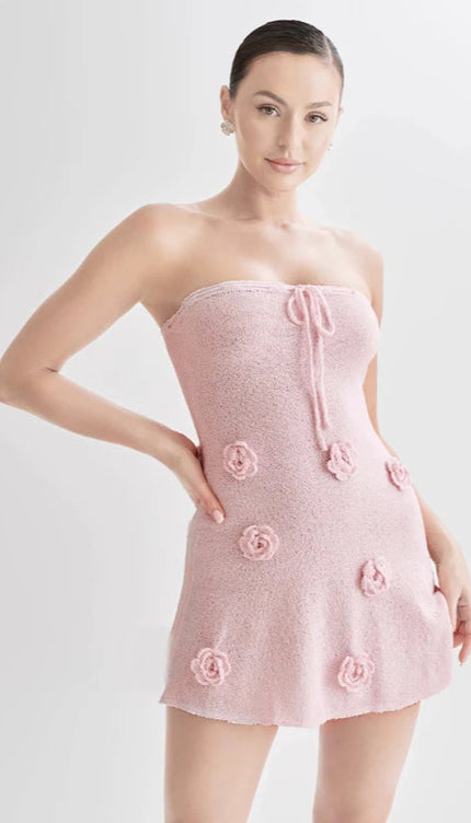 Robe courte vieux rose - Robe Addict