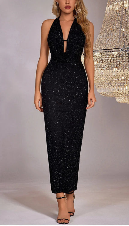 Robe décolleté noir - Robe Addict