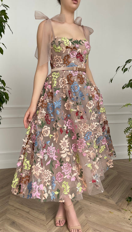 Robe de soirée fleurie - Robe Addict