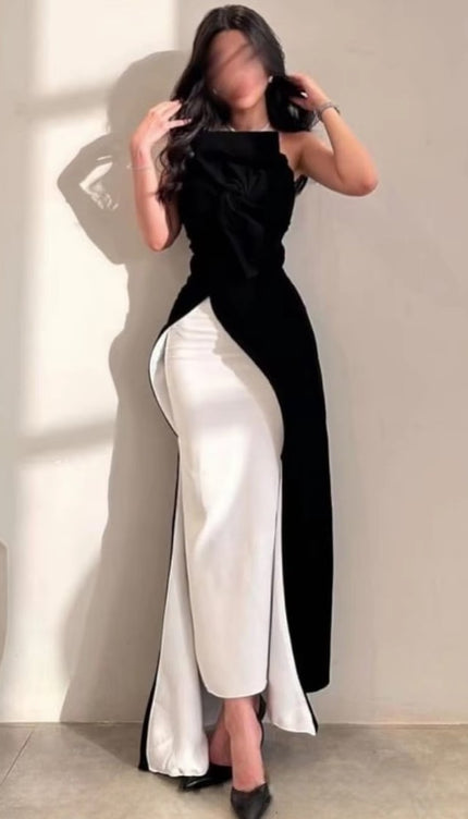 Robe de soirée noir et blanc - Robe Addict