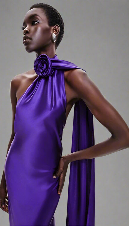 Robe de soiree violette - Robe Addict
