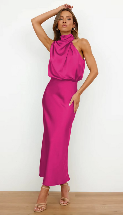 Robe demoiselle d'honneur framboise - Robe Addict