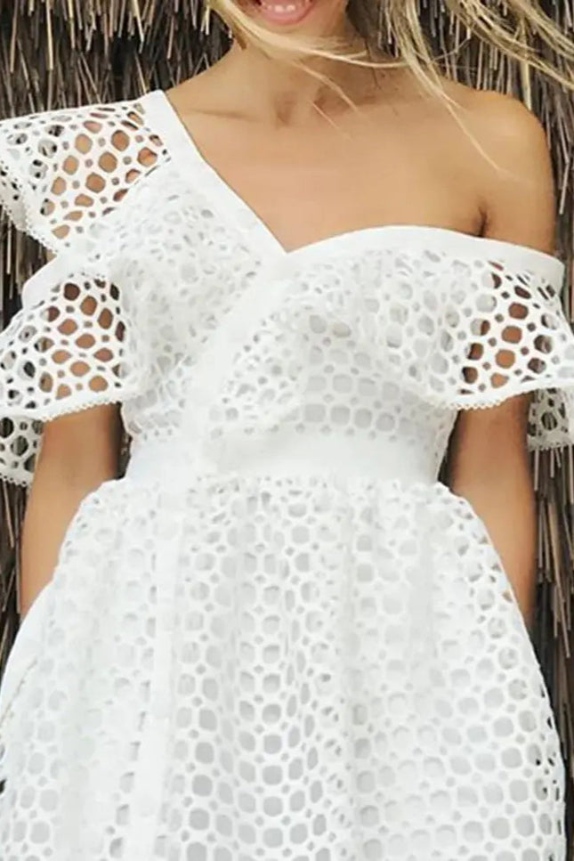 Robe dentelle blanche grande taille - Robe Addict