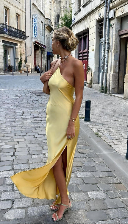 Robe dos nu jaune - Robe Addict