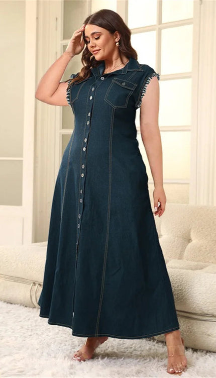 Robe en jean grande taille - Robe Addict