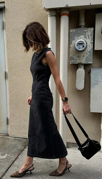 Robe en jean gris - Robe Addict