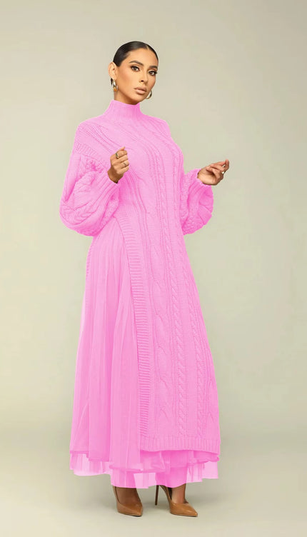 Robe en laine torsadée - Robe Addict