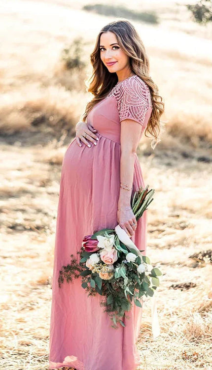 Robe femme enceinte rose - Robe Addict