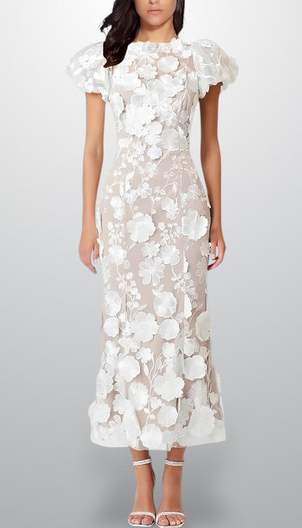 Robe brodee fleur - Robe Addict
