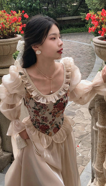 Robe fleurie bridgerton - Robe Addict