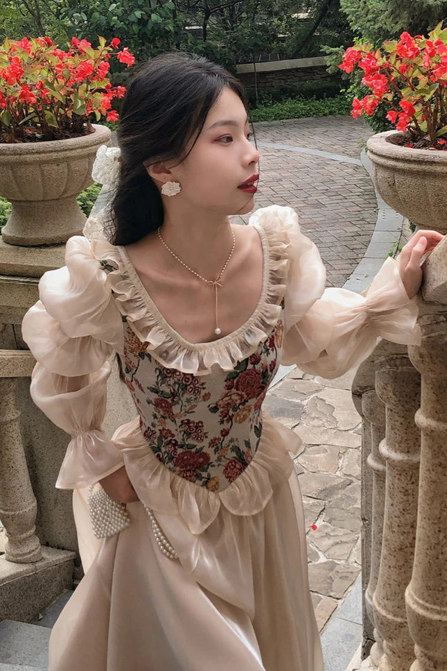 Robe fleurie bridgerton - Robe Addict