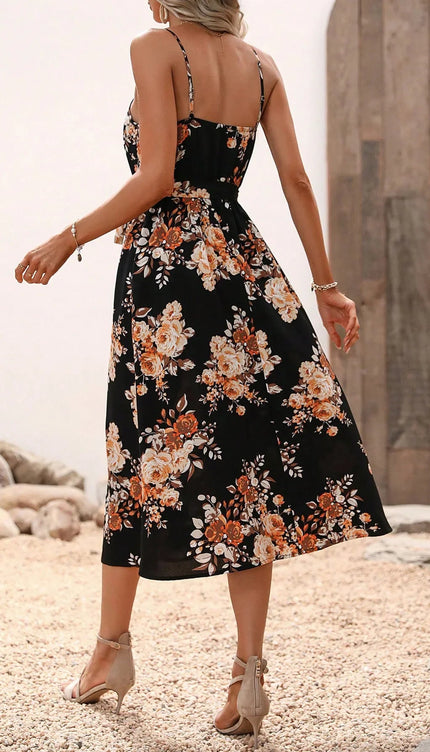 Robe fleurie noire - Robe Addict