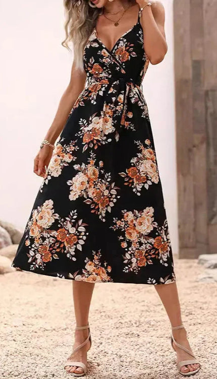 Robe fleurie noire - Robe Addict