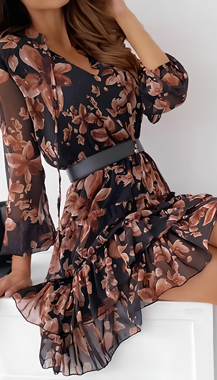Robe fleurie volant - Robe Addict