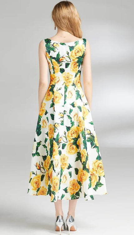 Robe fleurs jaunes - Robe Addict