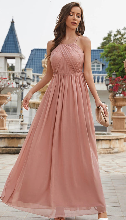 Robe fluide rose poudré - Robe Addict
