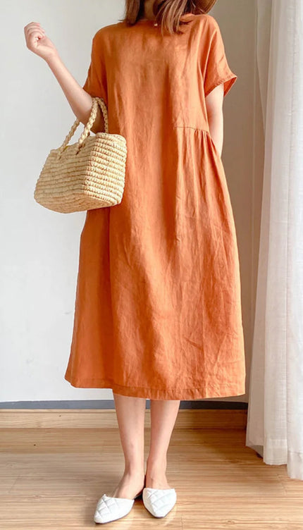 Robe gaze de coton orange - Robe Addict