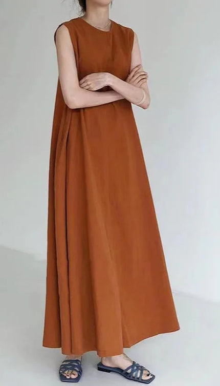 Robe gaze de coton terracotta - Robe Addict
