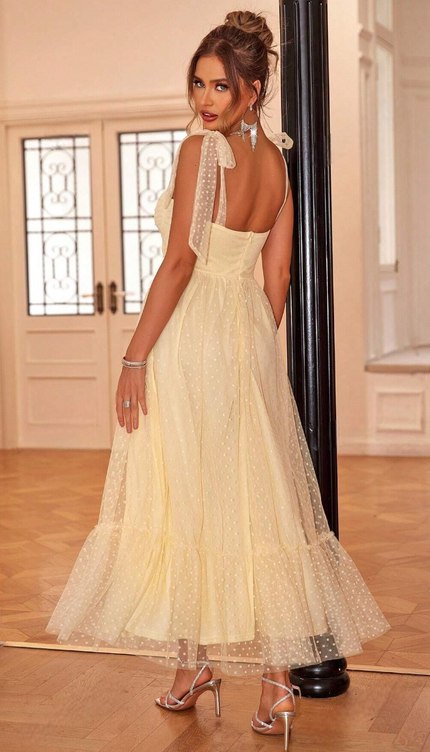 Robe invitée mariage jaune - Robe Addict
