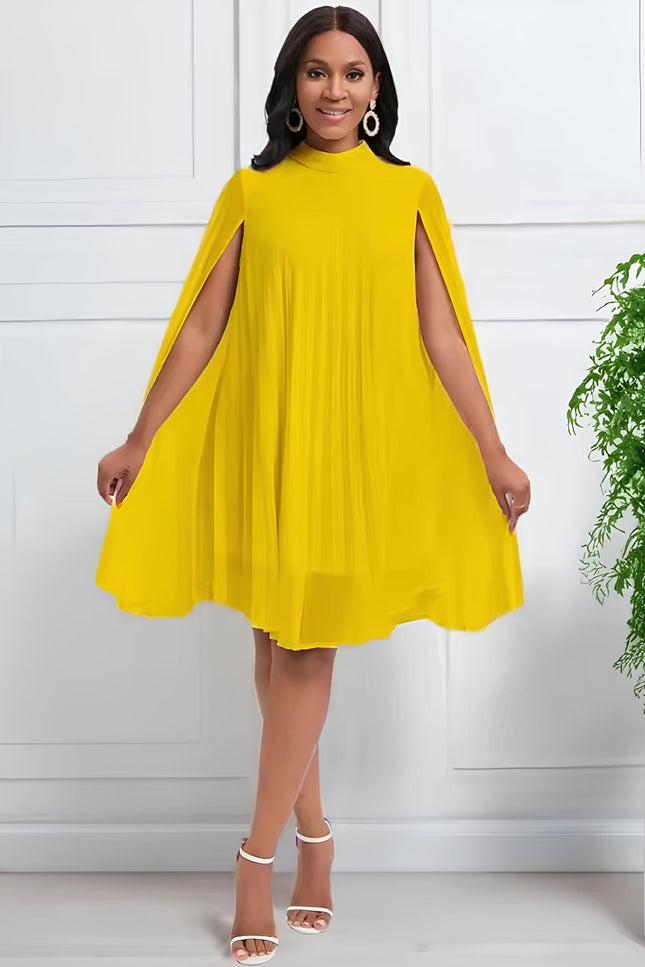 Robe jaune trapeze - Robe Addict