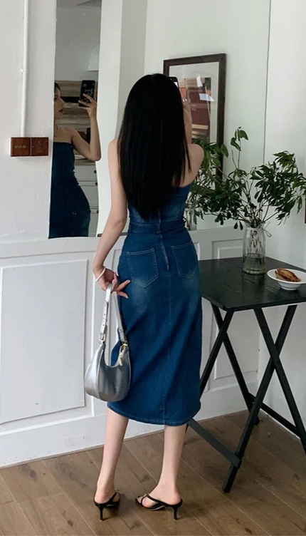 Robe en jean droite - Robe Addict