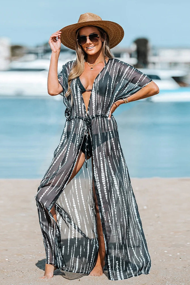 Augesak Robe De Plage Femme Pareo Kimono Cache-Maillot Tunique Sortie De Bain Léger