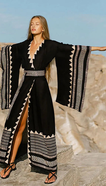 Robe kimono noire - Robe Addict