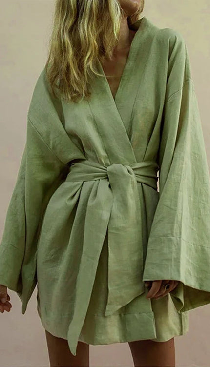 Robe kimono verte - Robe Addict