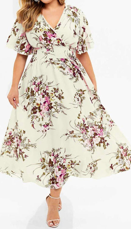 Robe longue champetre grande taille - Robe Addict