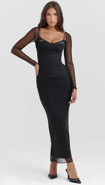 Robe longue et manche longue - Robe Addict
