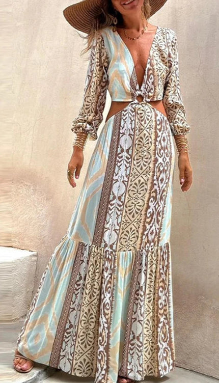 Robe longue ethnique bohème - Robe Addict