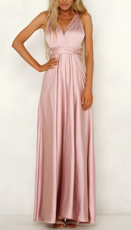 Robe longue saumon - Robe Addict