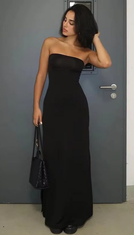Robe longue tube noire - Robe Addict
