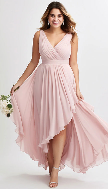Robe mousseline rose - Robe Addict