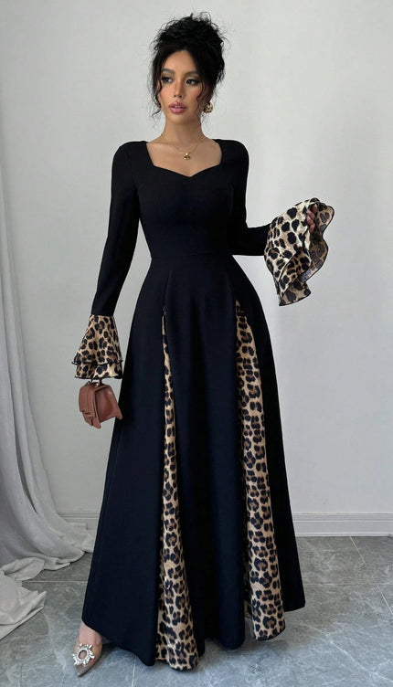 Robe noir et leopard - Robe Addict